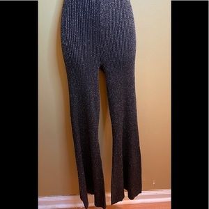 Venus Black and Silver Bell Bottoms Stretch